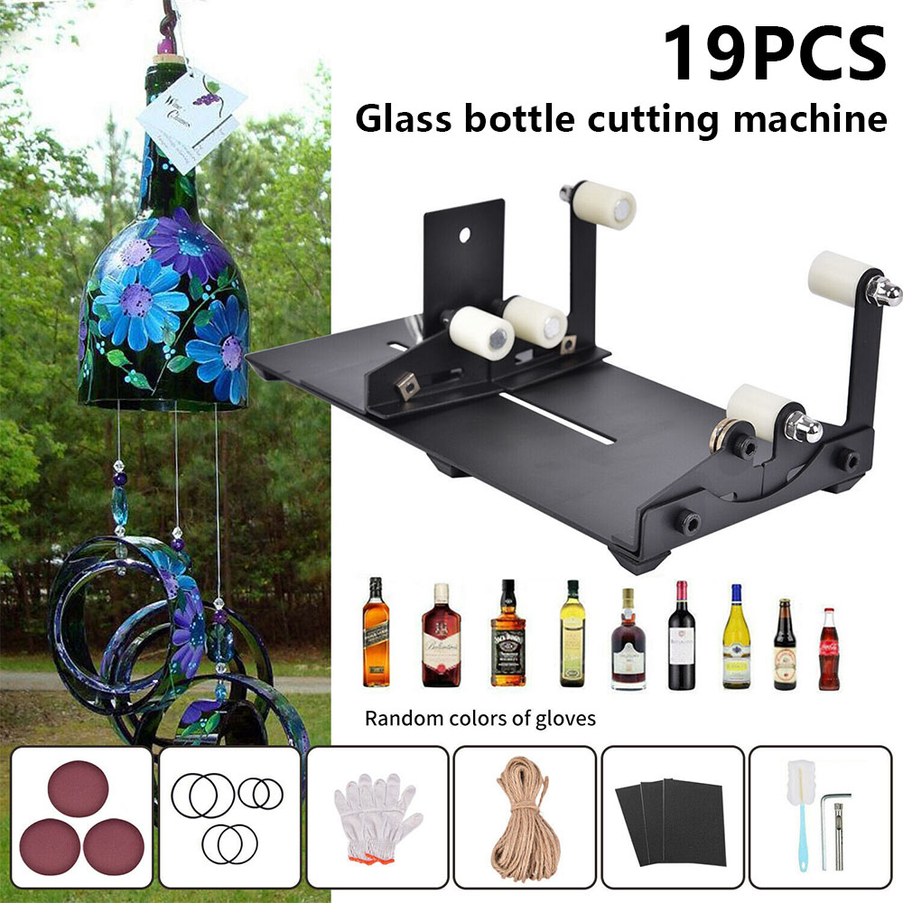 Wine Beer Spirits - 19 個ガラスボトルカッターツール正方形ラウンドワインビールガラス彫刻カッターマシンビールガラス切断ボトルホルダー DIY