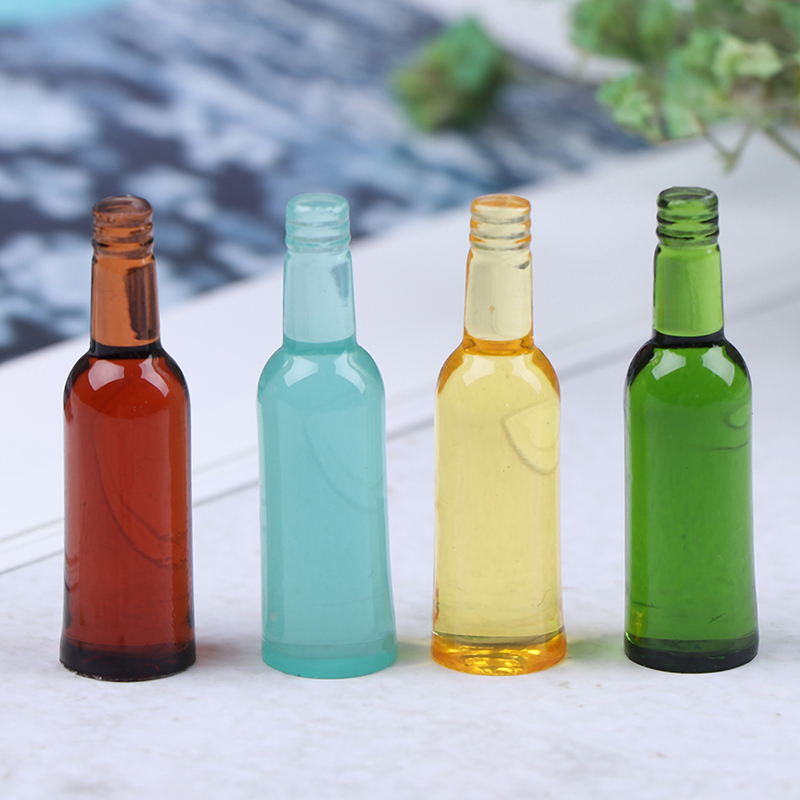 Wine To Beer - 6 個 1:12 ドールハウスミニチュアビールワインドリンクボトル人形キッチンアクセサリー子供のための創造的な遊び