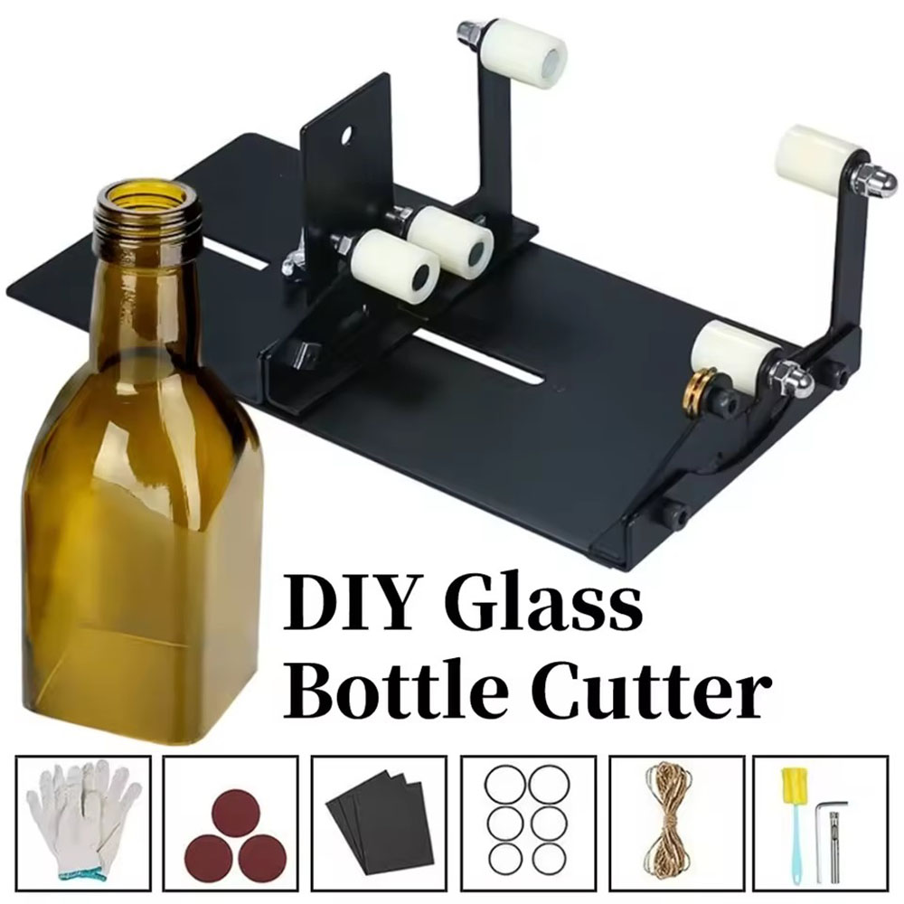 Wine Beer World - ガラス瓶切断工具、角型丸型ワイングラス彫刻切断機、ビールグラス切断ボトルスタンド、DIY