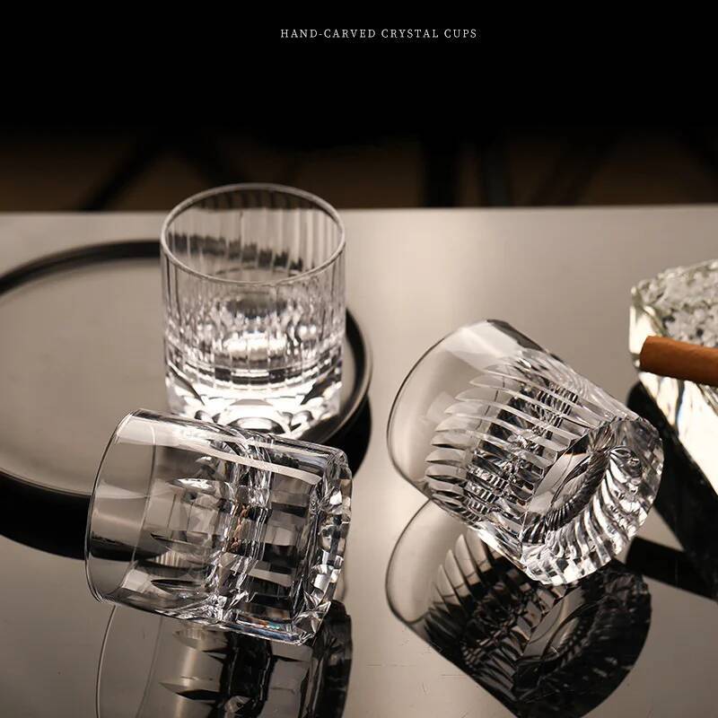 Wine Xo - 250ml クリアカーブドウイスキークリスタルカップ オールドファッションドワイングラス 日本製 EDO ウイスキータンブラー