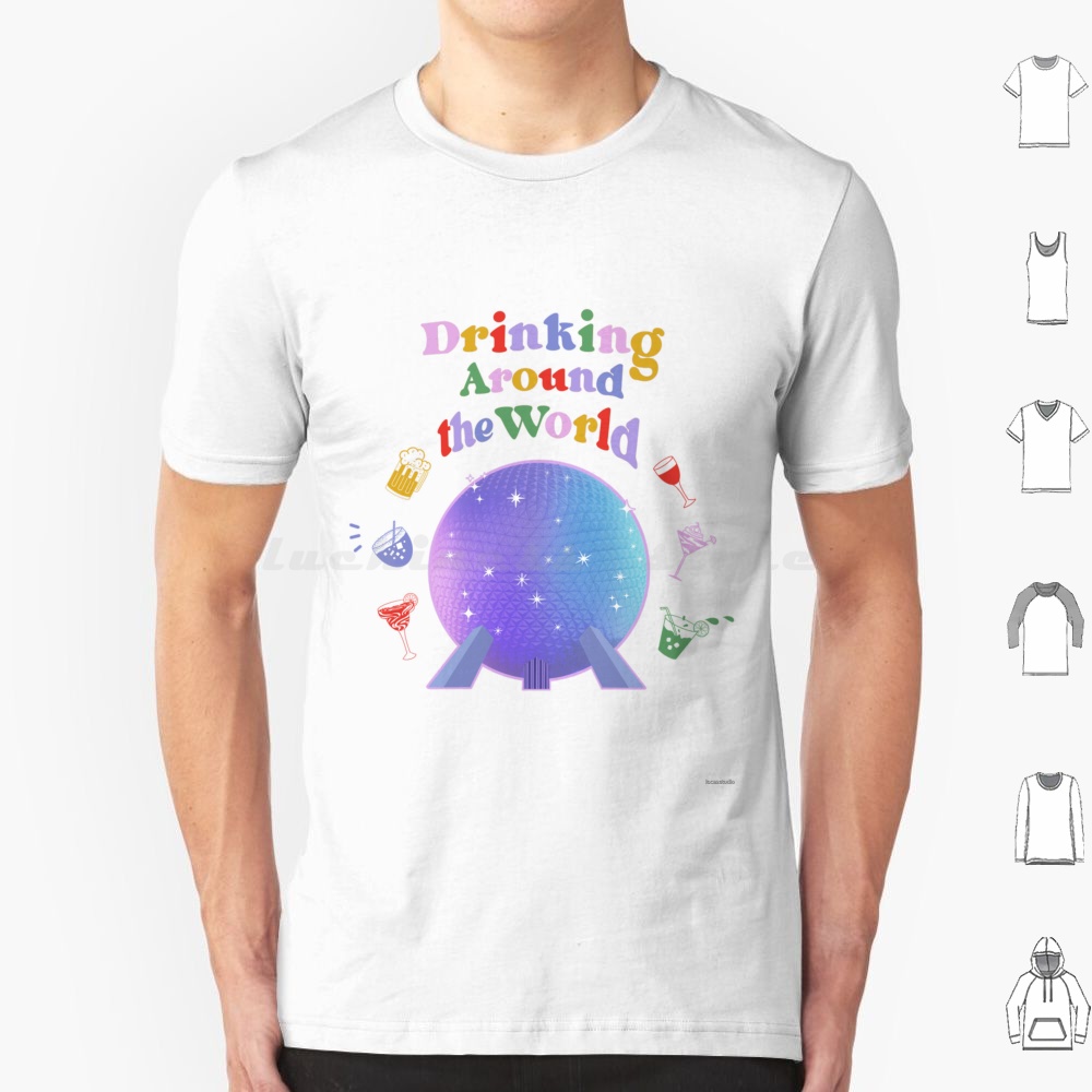 Wine Beer World - ドリンクアラウンドザワールドショーケースTシャツ 6XL コットンクールTシャツ テーマパーク ビール ワイン