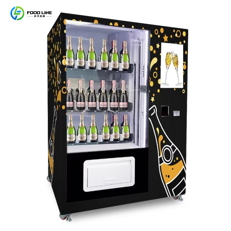 Wine To Beer - ホットセール タッチスクリーン ビール・シャンパン・ワイン自動販売機 マイクロスマートベンディング エレベーターカードリーダー搭載 カスタマイズ可能