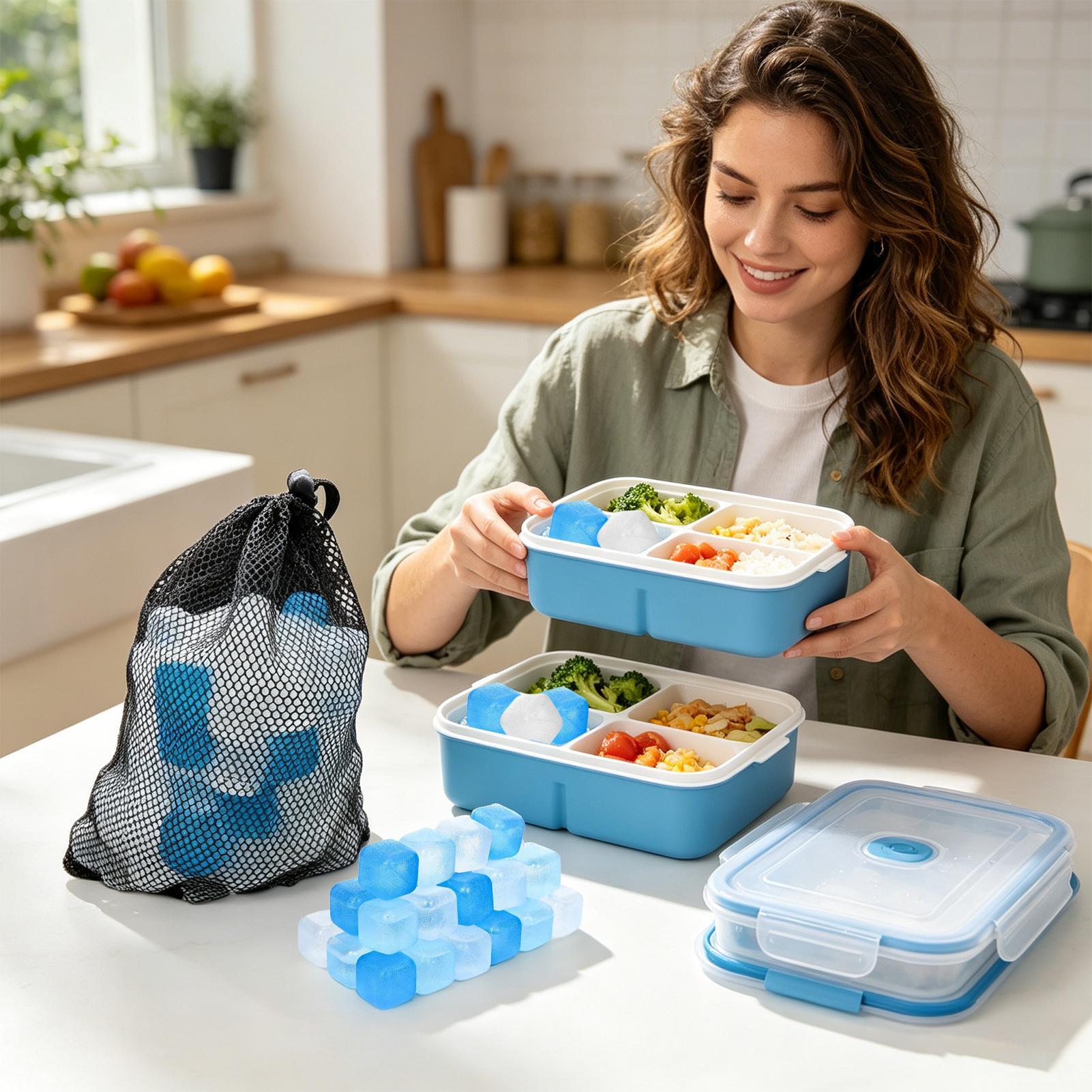 Wine Beer Refrigerator - 100個入り 再利用可能アイスキューブ BPAフリー プラスチック製アイスパック ドリンククーラー ランチボックス用