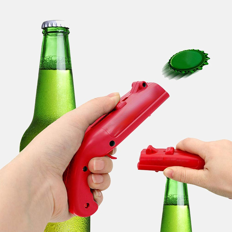 Wine Beer Type - クリエイティブガンタイプポータブルビールボトルオープナー、キャップガン、バー夏の屋外お祝いワインセット、H4444、1874