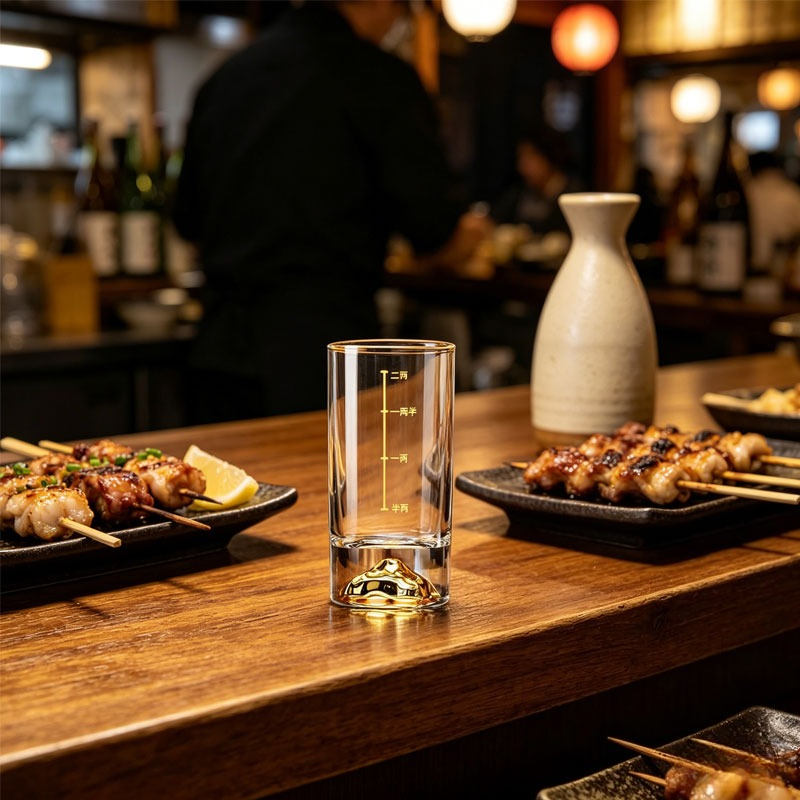 Wine Beer Spirits - 高級カクテルグラス クリスタル金箔グラス ゴールデンマウンテン型ワイングラス 50ml/100ml ハイエンドスピリッツカップ ビールグラス