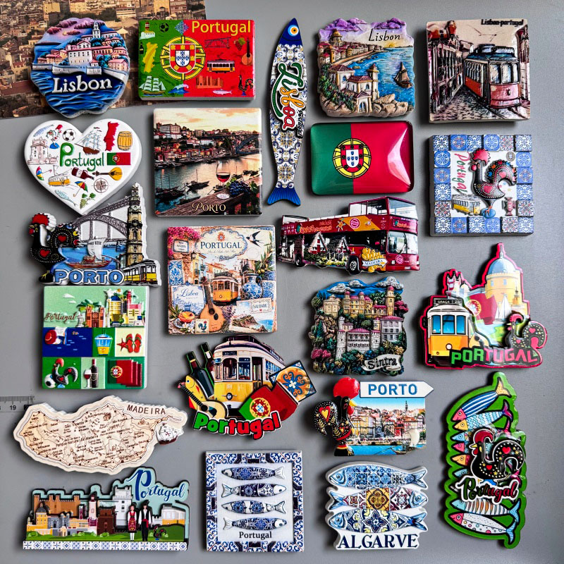 Wine Beer Refrigerator - ポルトガル冷蔵庫マグネット、路面電車、リスボン観光土産、ポルト赤ワイン、ポルトガル雄鶏、マデイラ、シントラ、アルガルヴェ、マグネットステッカー