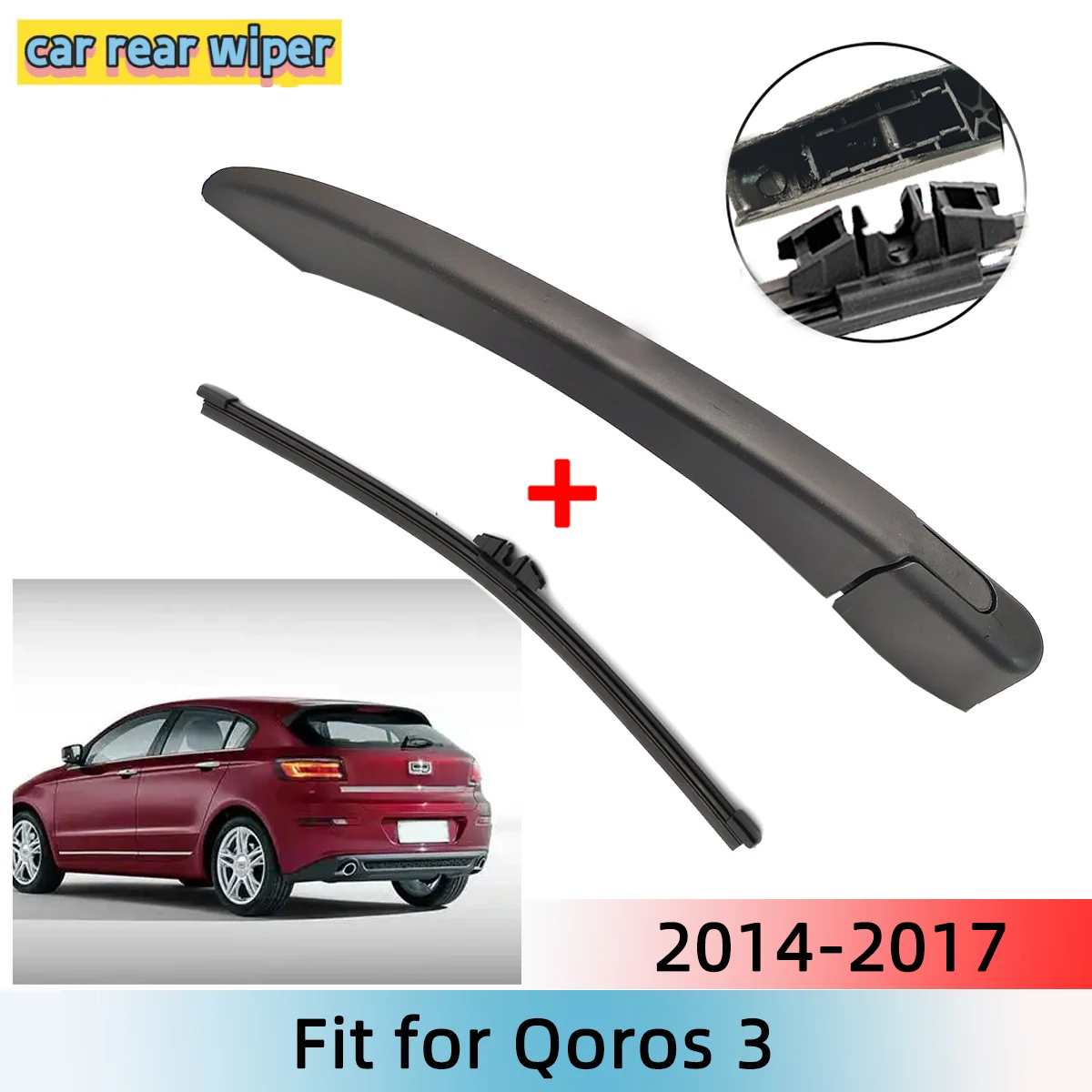 Wine Xo - リアワイパーブレード & アームセットキット Qoros 3 2014--2017