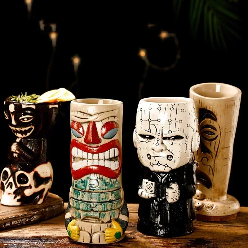 60種類のセラミック製ハワイティキマグカップ、クリエイティブ - Wine Beer Type のレビューと価格