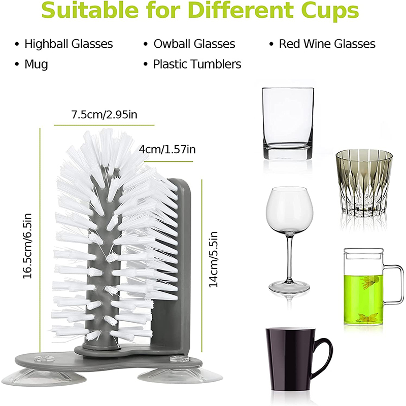 LMETJMA 水ボトルクリーニングブラシ ガラスカップウォ - Wine Beer Spirits のレビューと価格