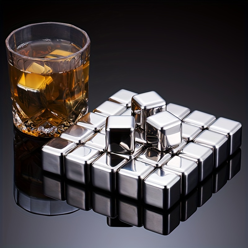 ウイスキーチルストーン ステンレススチール 再利用可能なアイ - Wine Beer Refrigerator のレビューと価格