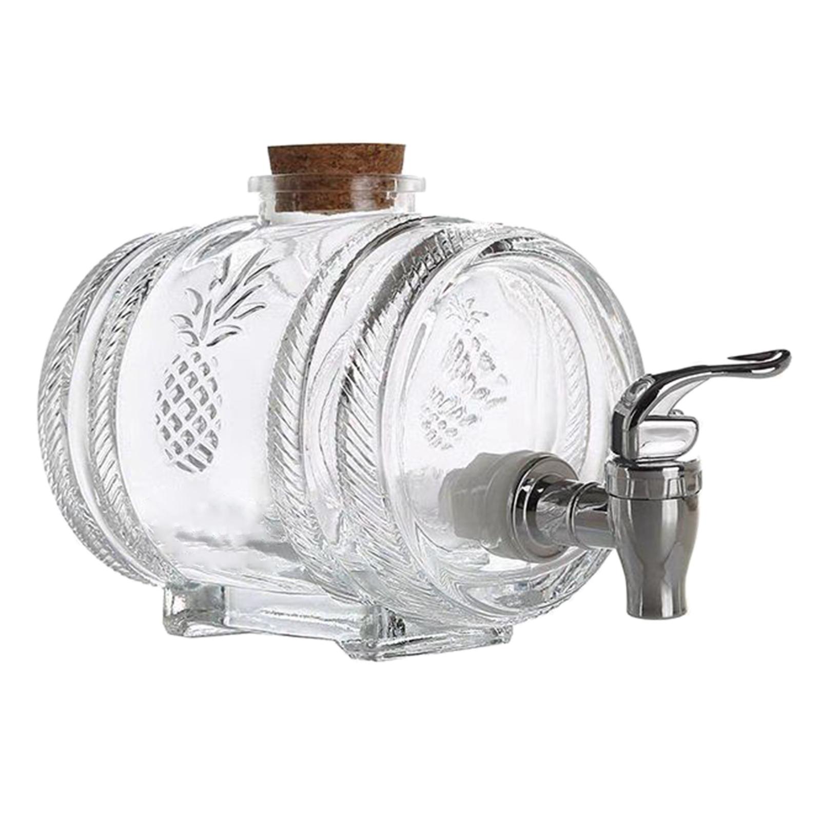 高級ガラス製バレルディスペンサー（コルク栓付き）家庭用ガラス - Wine Beer Spirits のレビューと価格