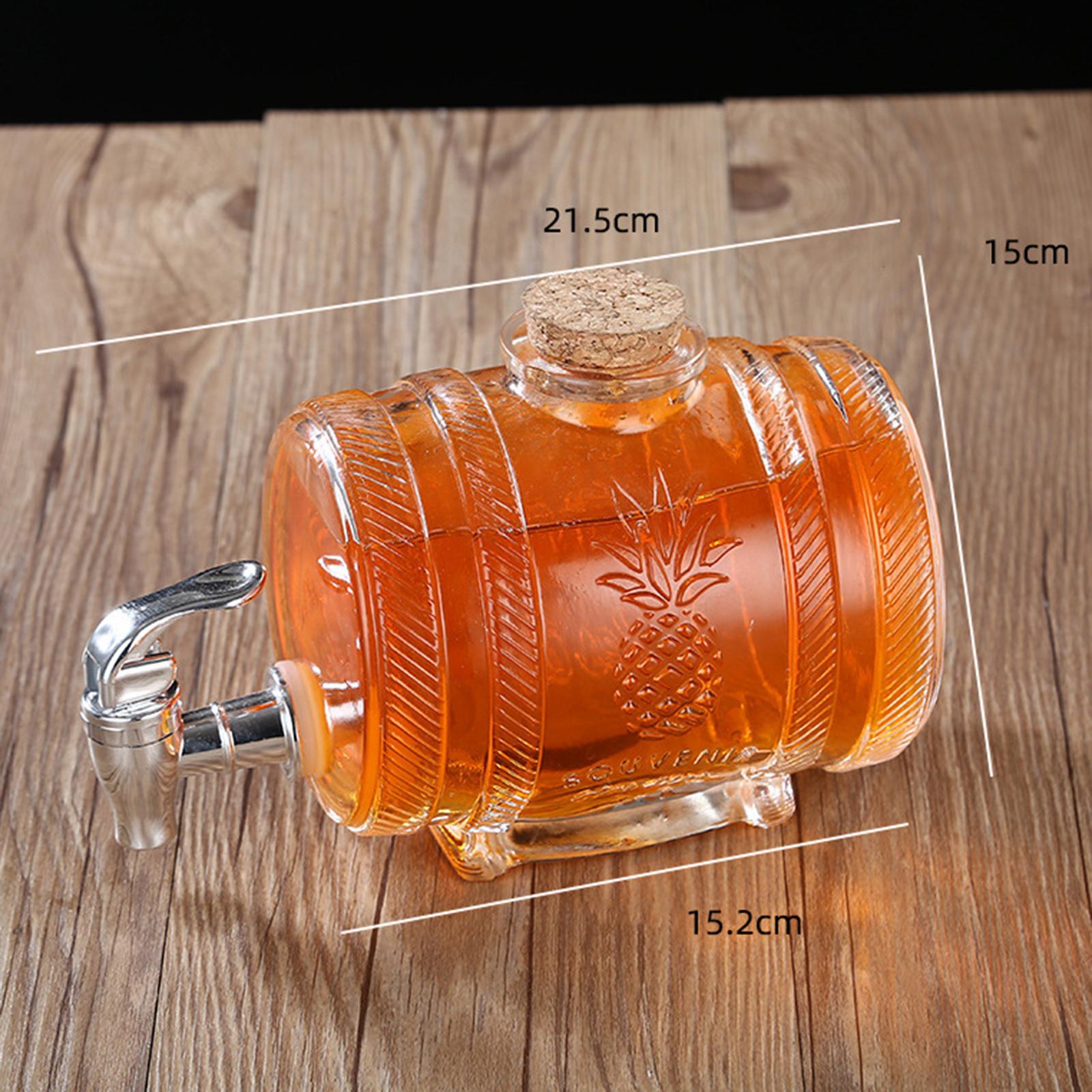 高級ガラス製バレルディスペンサー（コルク栓付き）家庭用ガラス - Wine Beer Spirits のレビューと価格