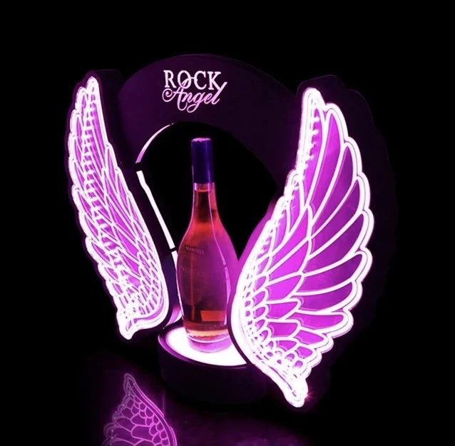充電式LED点滅エンジェルウィングワインシャンパンボトル装飾 - Wine To Beer のレビューと価格