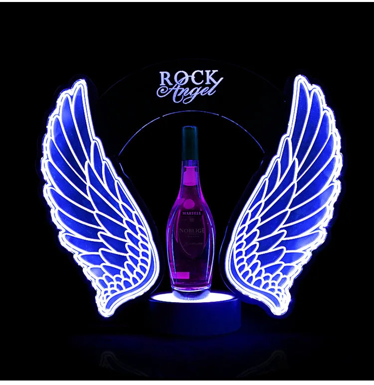 充電式LED点滅エンジェルウィングワインシャンパンボトル装飾 - Wine To Beer のレビューと価格