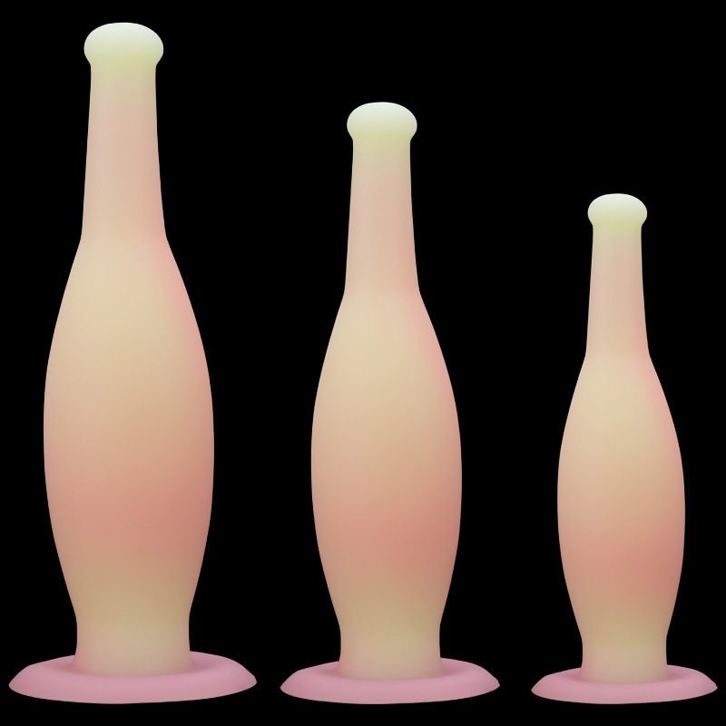 3サイズのアナルプラグ、ピンクワインボトル型アナル拡張器、柔 - Wine Bottle Size のレビューと価格