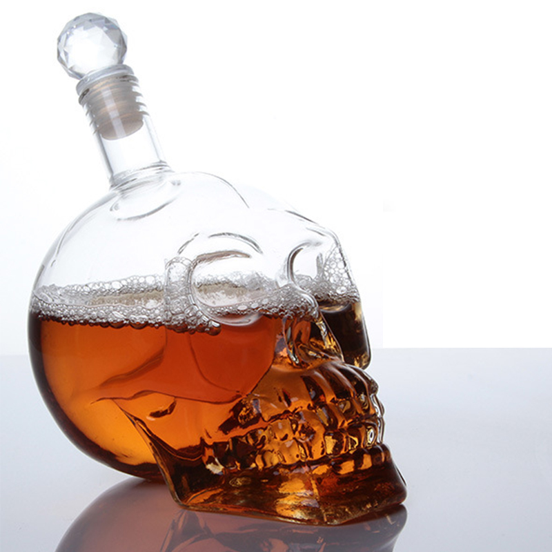 クリエイティブスカルヘッドデカンタクリスタルボトルウォッカワ - Wine Beer Spirits のレビューと価格