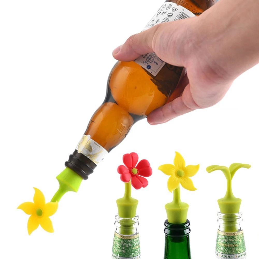 シリコーンワインボトルストッパーフラワータイプ漏れ防止ビール - Wine Beer Type のレビューと価格