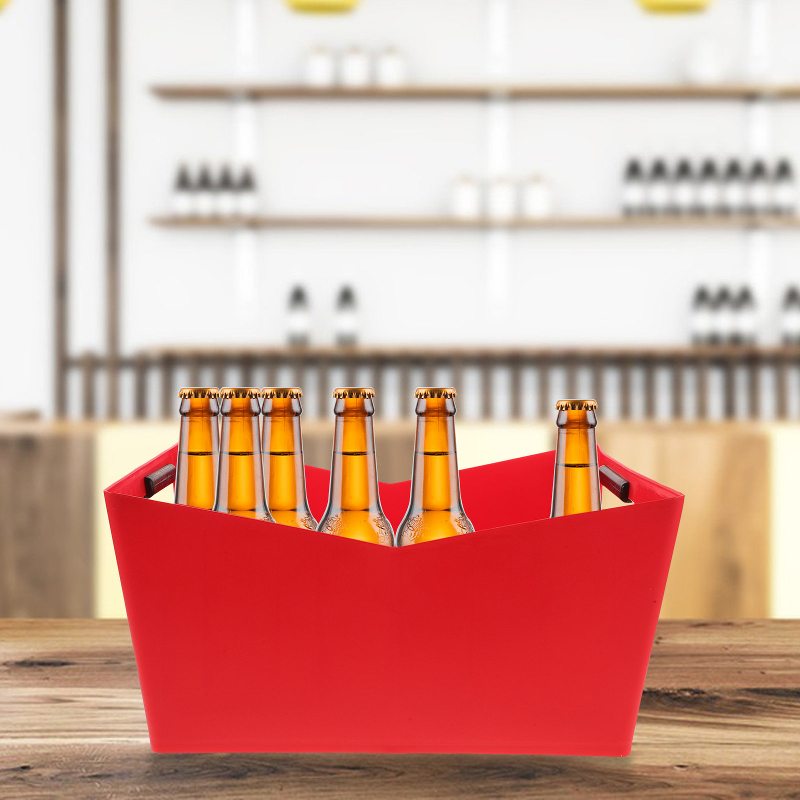 プラスチック製アイスキューブバケツ V型 大容量 パーティー - Wine Beer Type のレビューと価格