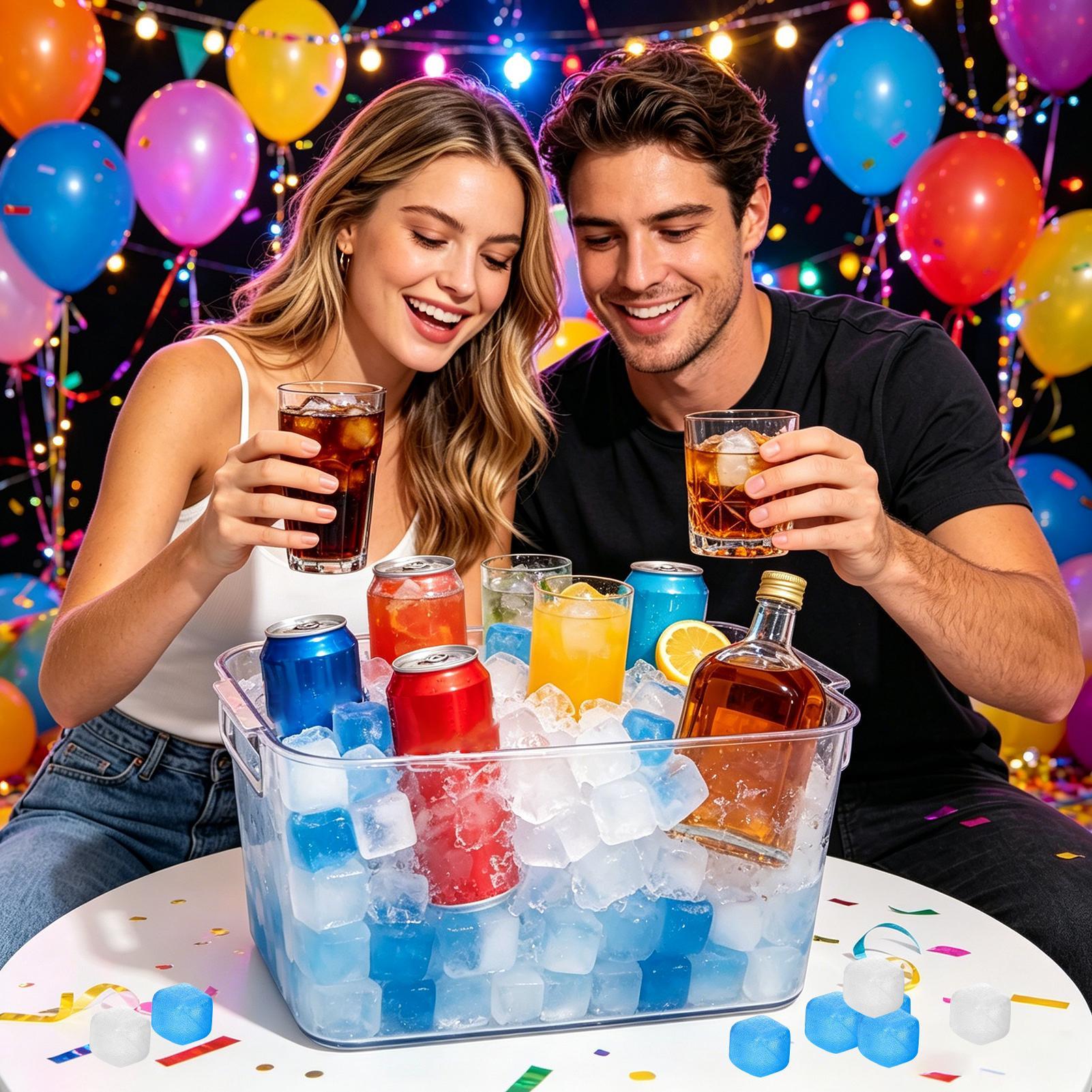100個入り 再利用可能アイスキューブ BPAフリー プラス - Wine Beer Refrigerator のレビューと価格
