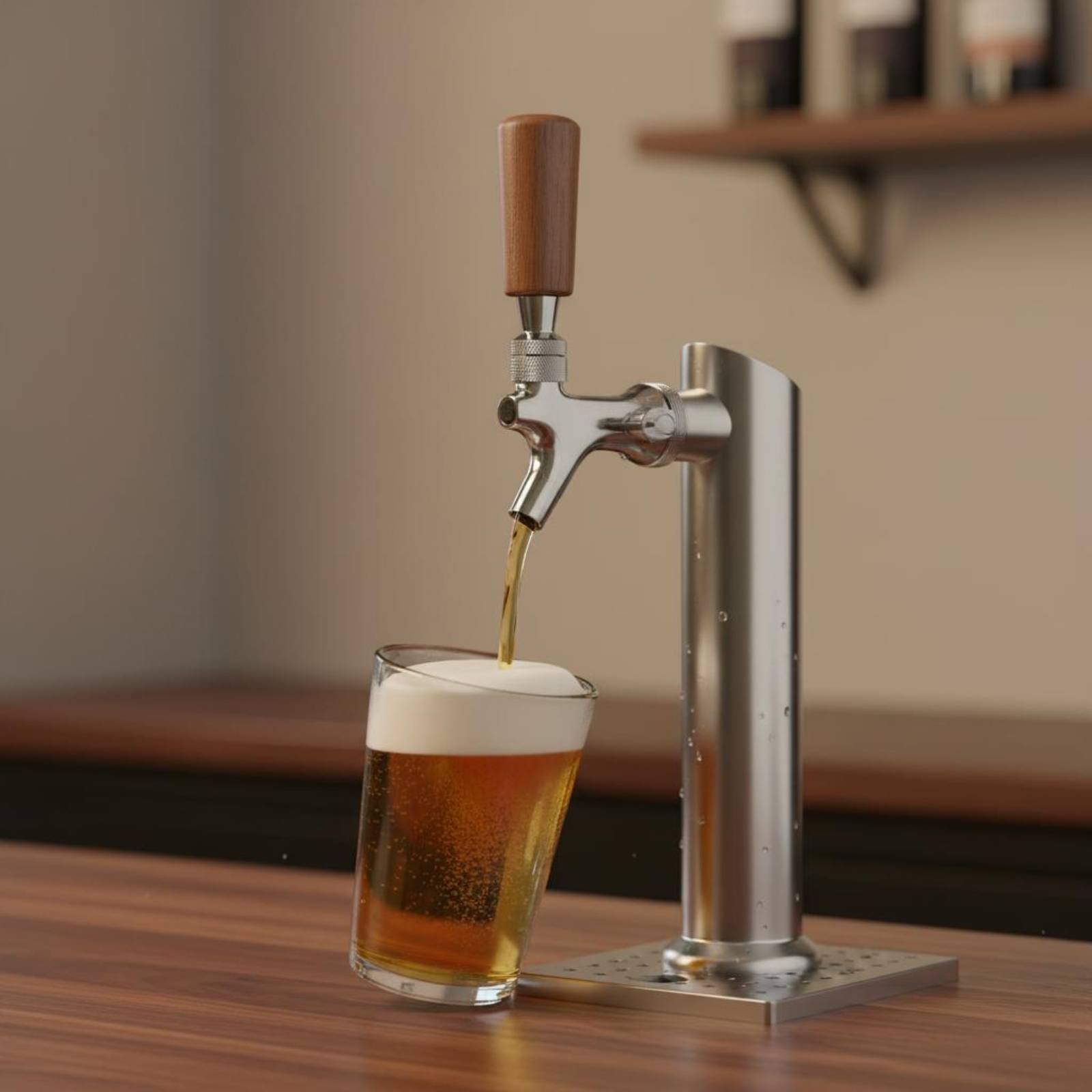 短い木製ビールハンドル、無垢材木製ビールタップハンドルバーア - Wine To Beer のレビューと価格