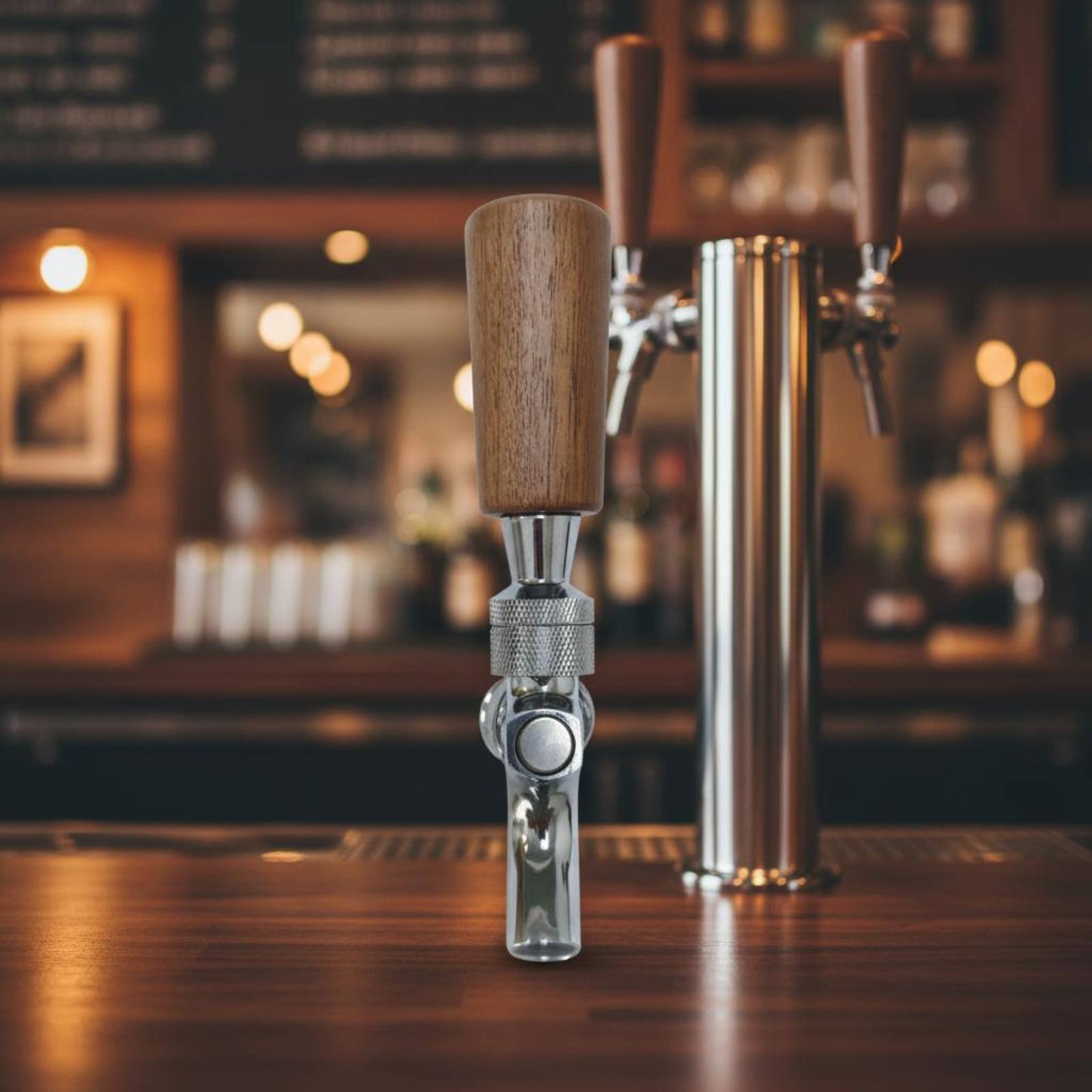短い木製ビールハンドル、無垢材木製ビールタップハンドルバーア - Wine To Beer のレビューと価格