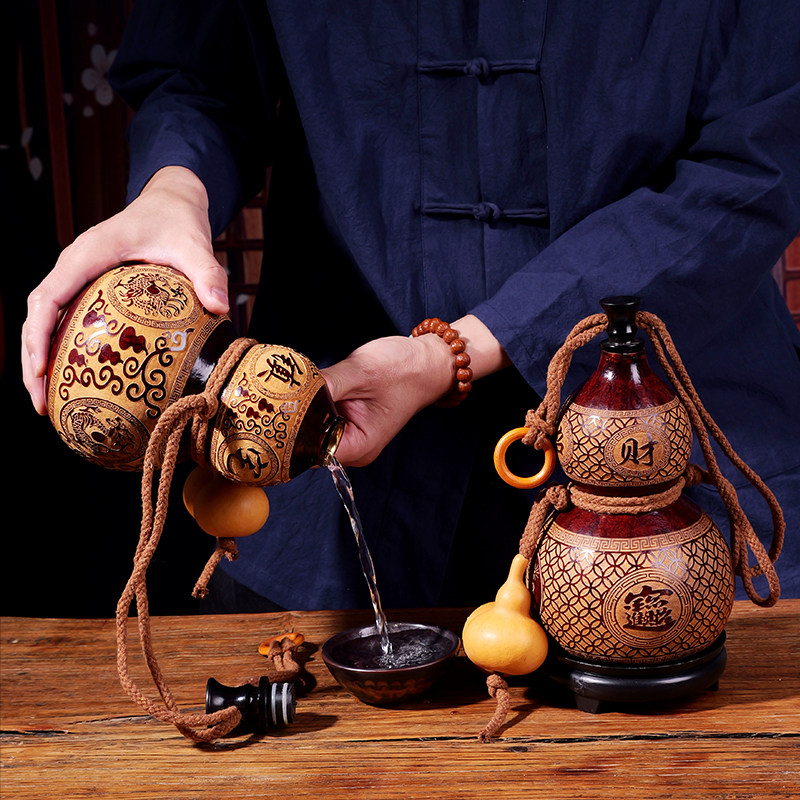 500/1000ml天然大型ワインひょうたん、ワイン入り携帯 - Wine Bottle Size のレビューと価格